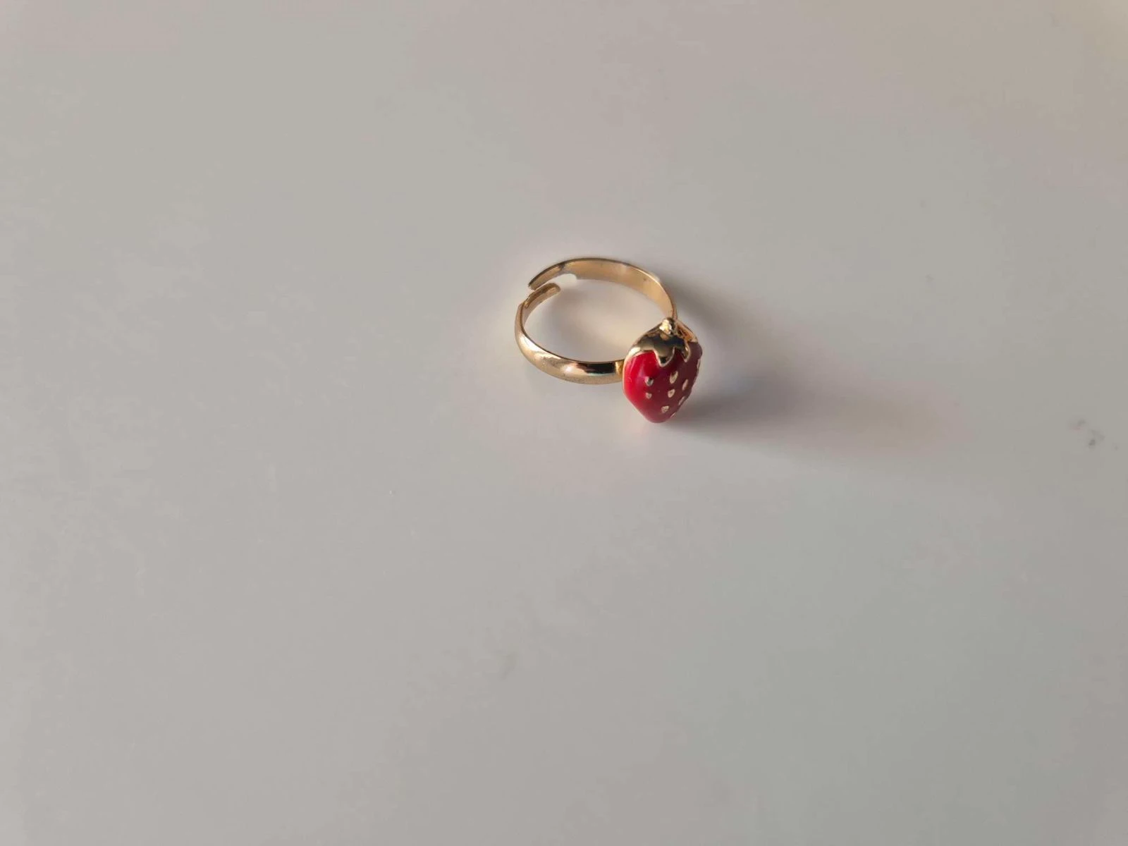 Super zachte gouden aardbei aanpasbare ring – photo 5